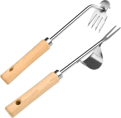 Hand Weeder Tool, Stainless Steel 2 Pcs Weeder Tool for Garden and Farm,Weeding Tool for
