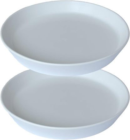Plant Saucer Tray of 2 Pack 6 Inch, 7 inch (6.7 Inch) Plant Saucer Tray, Heavy Duty Glazed Ceramic