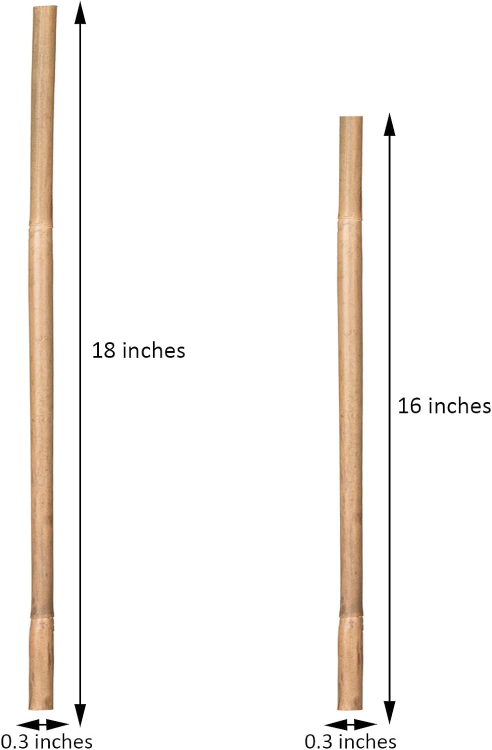Plant Stakes Natural Garden Bamboo Sticks for Indoor and Outdoor, 20pcs for Tomatoes, Beans, Potted