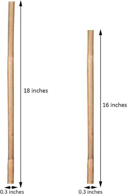 Plant Stakes Natural Garden Bamboo Sticks for Indoor and Outdoor, 20pcs for Tomatoes, Beans, Potted