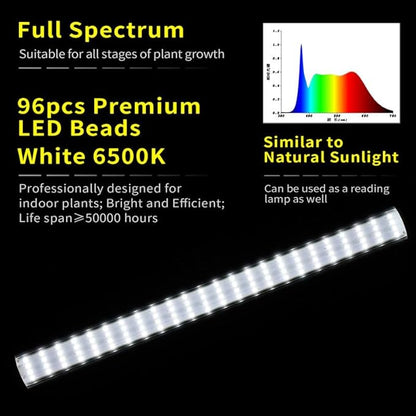 JCBritw Standing LED Grow Light，Adjustable T12 Bar Plant Light, White 6500K Full Spectrum Plant