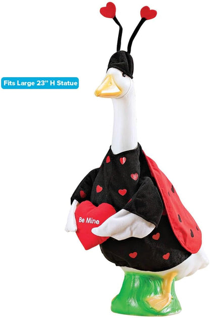Fox Valley Traders Gaggleville Love Bug Goose Outfit, Fits Large 23" H Statue, Valentine Ladybug