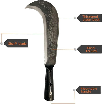 Machete Billhook Sickle Knife for Yard Work Machete for Cutting Trees Machetes Sickle Heavy Duty