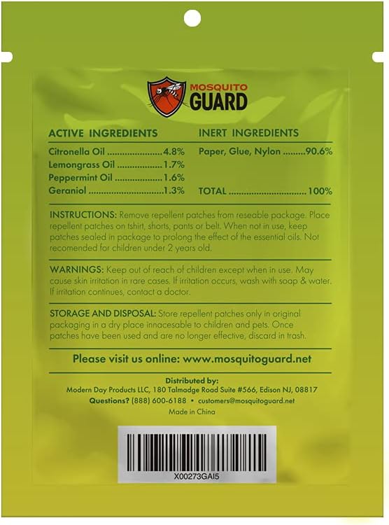 Mosquito Guard 60 Pack Mosquito Repellent Stickers for Kids - DEET Free Mosquito Repellent Outdoor