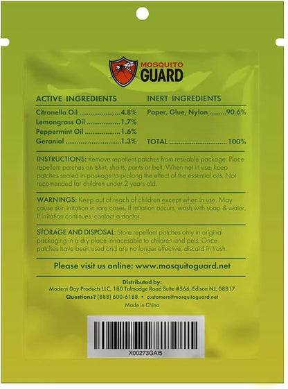 Mosquito Guard 60 Pack Mosquito Repellent Stickers for Kids - DEET Free Mosquito Repellent Outdoor