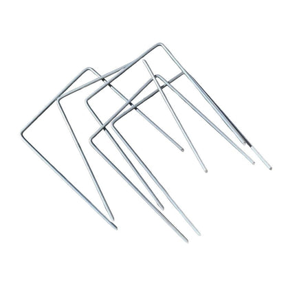 Sandbaggy 6" Wide Landscape Staples - Extra Heavy Duty: 7 Gauge Galvanized Steel - Hold Down Pipes