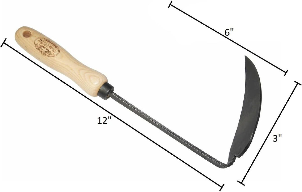 DeWit Korean Right Hand Hoe - Versatile Ho-Mi Garden Tool with Tempered Boron Steel Blade & Ash