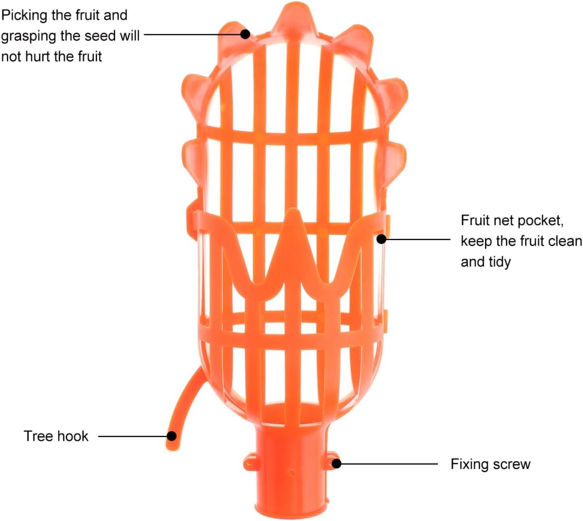 2pcs Fruit Picker Tool Basket Jujube and Pomegranate Harvesting Tool for Garden Telescoping Fruit