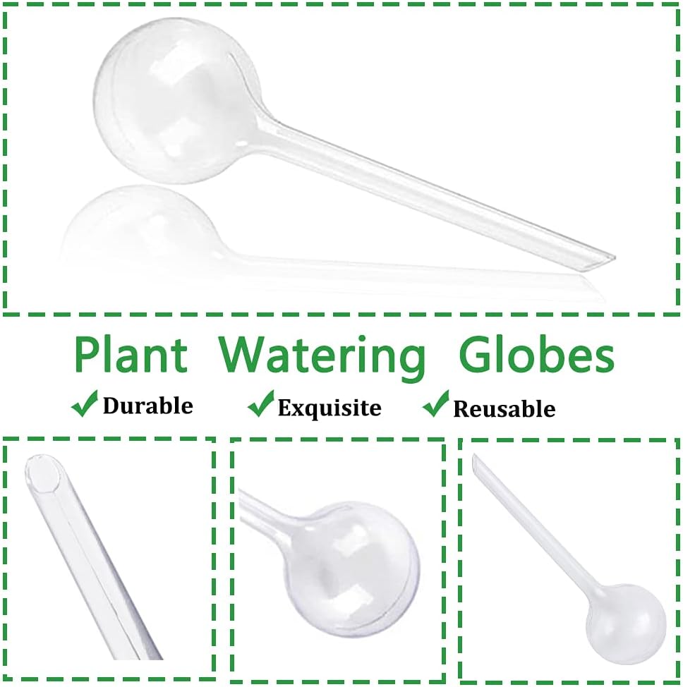 10 Pcs Clear Plant Watering Globes,Plastic Self-Watering Bulbs,Flower Automatic Watering