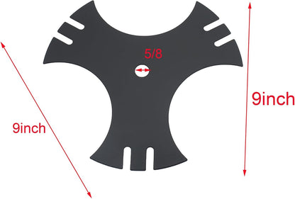 FDXGYH Universal 9" x 9" Edger Blade (5/8" Center Hole) 3-Side Edger Star Blade for Edger Model