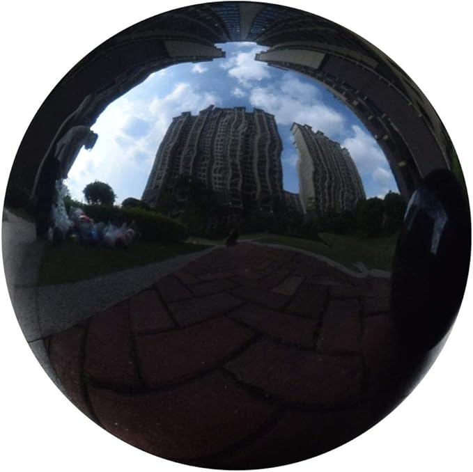 14 inch Diameter Black Gazing Ball,Black Stainless Steel Polished Reflective Smooth Garden Sphere