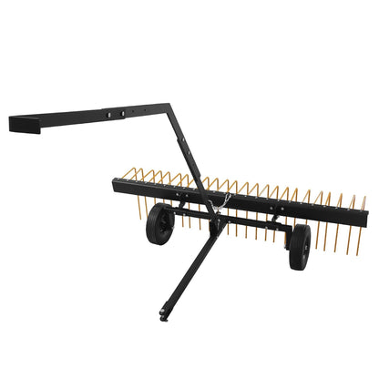 60 Inch ATV Tow Behind Durable Corrosion Resistant Steel Pine Straw Rake