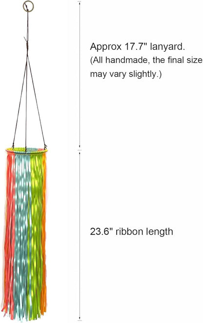 Satin Ribbon Windsock Streamer, Outdoor Decorations for Your Patio, Garden, Yard, Dock and Camper