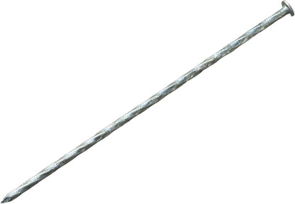 Sandbaggy 12" Heavy Duty Galvanized Artificial Turf Stakes - Spiral Landscape Nails - Ground