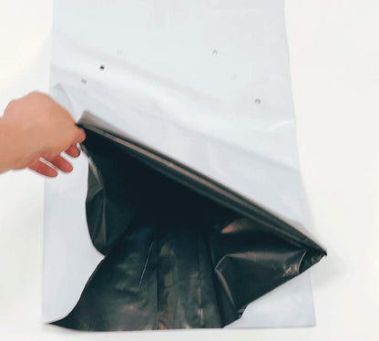 HORTIPOTS 30 Gallon Black White Poly Grow Bag Large Thick Plastic Transplanter Bags (10 Pieces per