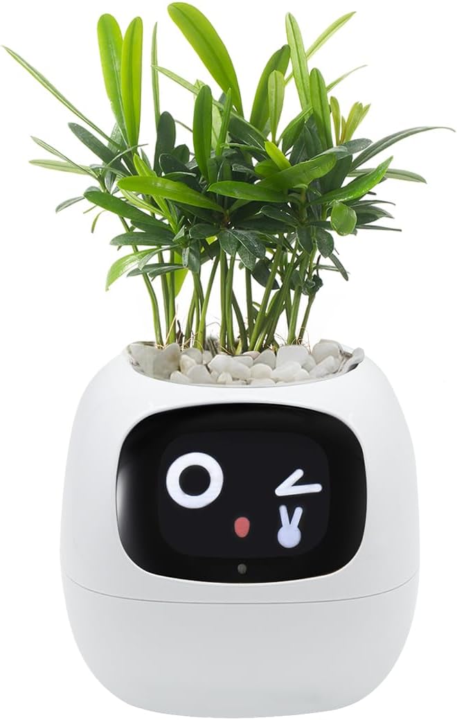 Smart Pet Planter, Smart Plant Pot, With Artificial Intelligence, Time Weather Display, And
