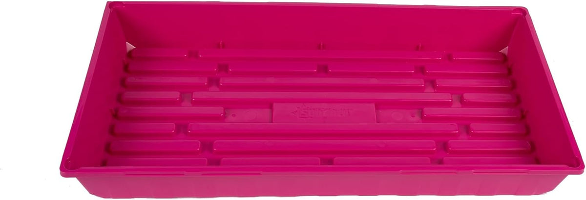 SUNPACK 10" x 20" Mega Plastic Seed Starting Tray, Magenta, 2.5" (Pack of 30) - No Drainage Holes