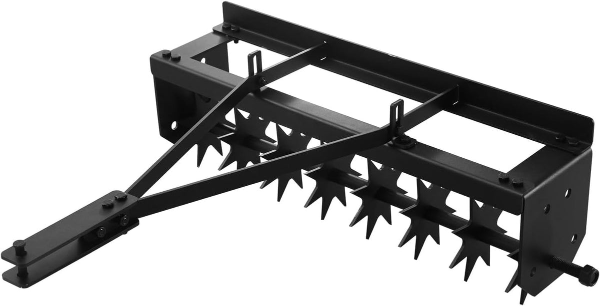 Tow Behind Lawn Aerator, 32" Heavy-Duty Core Aerator Tool, Manual Lawn Aerator, Plug Aerator with