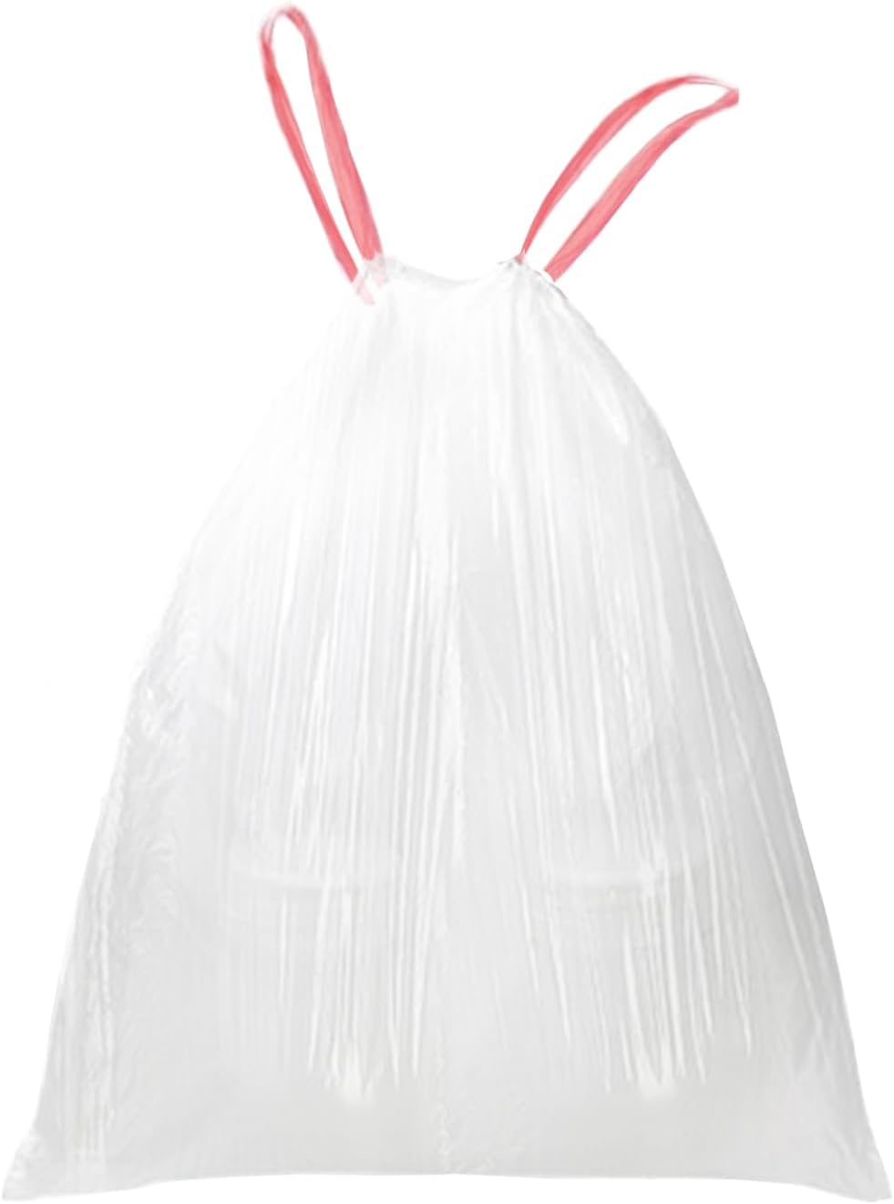 5 Gallon Trash Bags Drawstring, Pack of 42, Small Garbage Bags, 50x61cm, 8g/pcs, Unscented, White