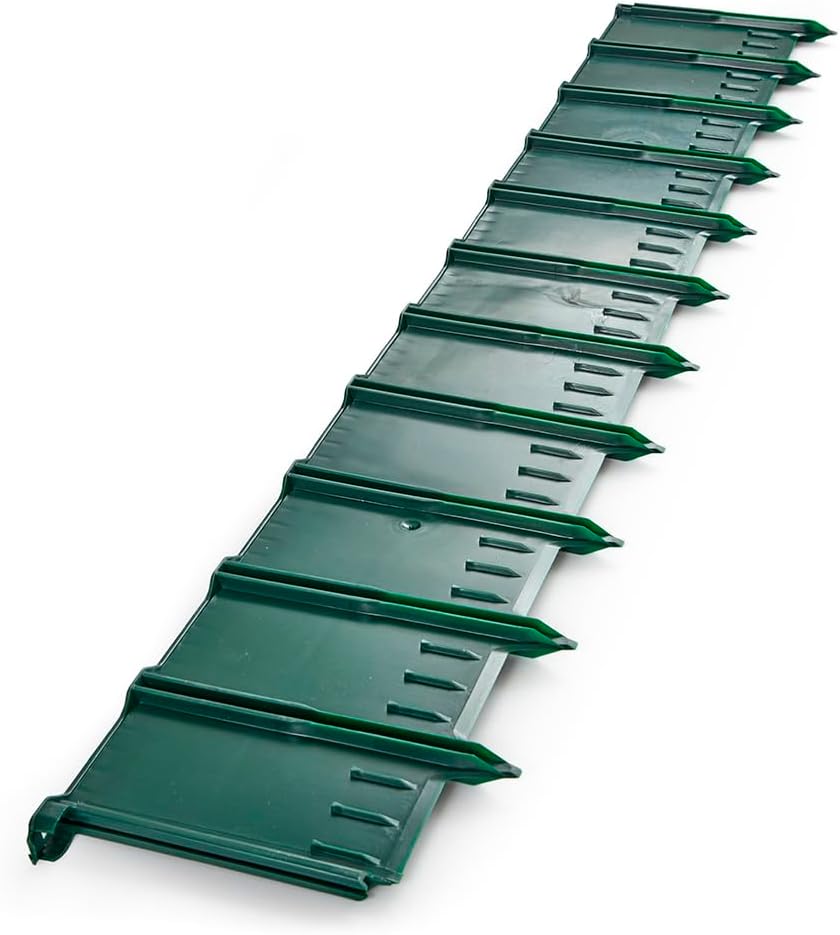 Greenscapes 3-Foot Plastic Green Edging (4-Pack) – Durable Landscape Border for Gardens, Lawns &