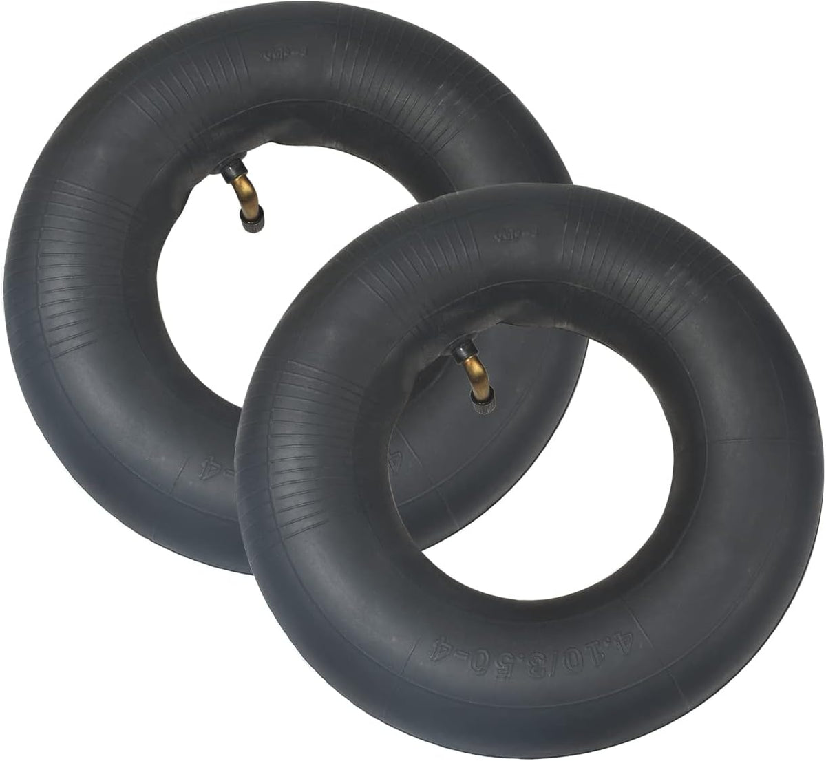 4.10/3.50-4 Heavy Duty Replacement Inner Tube with TR-87 Bent Valve Stem (2-Pack) - for