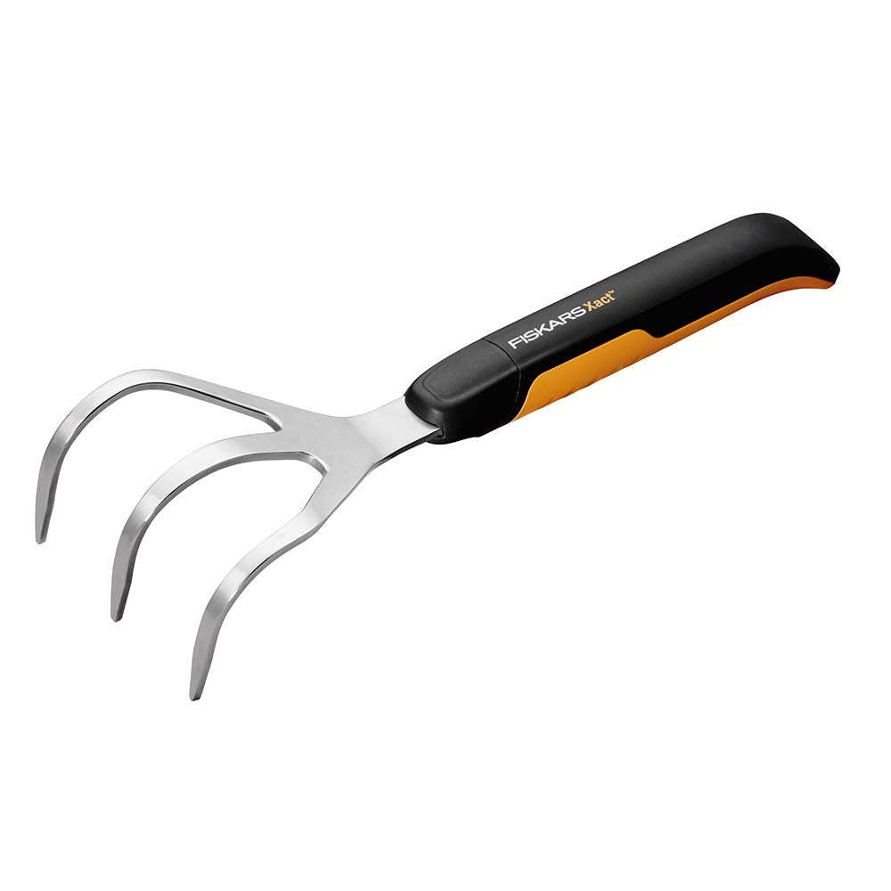 Fiskars Xact Hand Cultivator, Stainless Steel Weeder, Durable Garden Tool