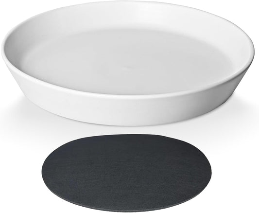 Plant Saucers 12 Inch (12.7 Inch) Plant Trays, Durable Round Glazed Ceramic Flower Plant Water Drip