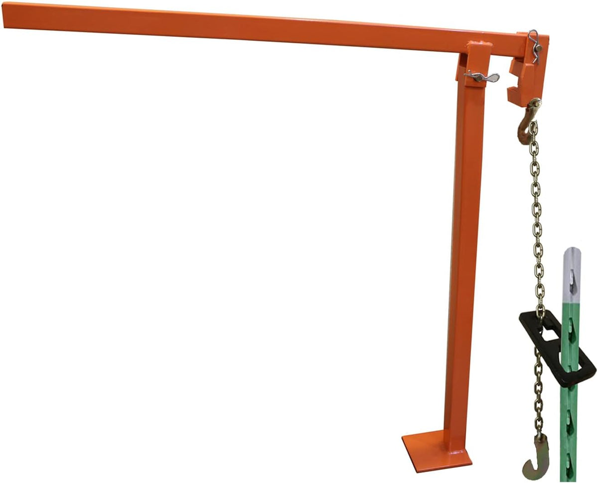 T Post Puller Fence Post Puller Heavy Duty Fence Post Puller with 47" Lifting Chain & T Post Puller