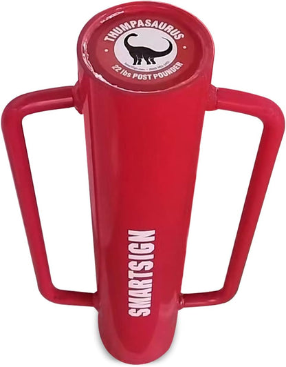 SmartSign Post Driver, Heavy Duty 22 lb Steel Post Pounder for Sign Posts/U-Channels/Fence Posts