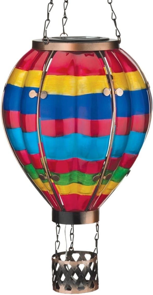 Regal Art & Gift Hot Air Balloon Solar Lantern – Hanging Solar-Powered LED Lights, Waterproof