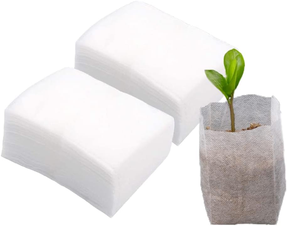 Belit 200Pcs Nursery Growing Bags,Non-Woven Fabric Seedlings Grow Bag for High Seedling Survival