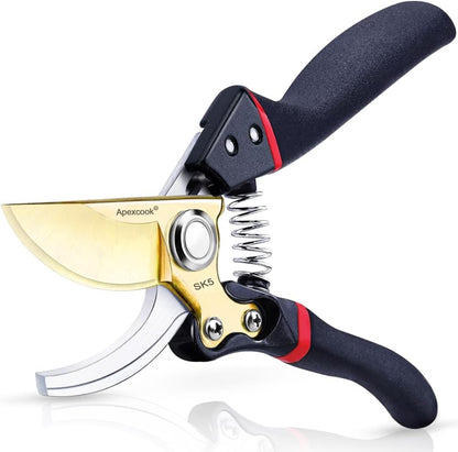 Garden Shears, Handheld Pruning Shears for Heavy Duty, Ergonomic Gardening Tools for Pruning