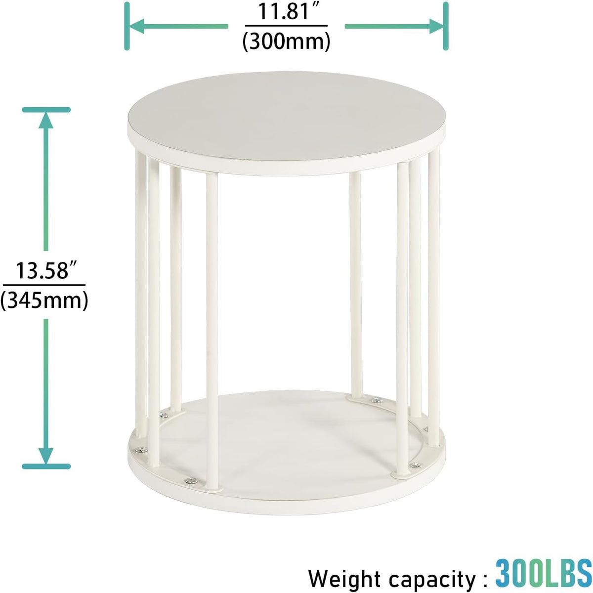 HDANI Small Round Wooden Step Stool for Kids Adults, 300lbs Load Capacity Garden Stool, Non-Slip