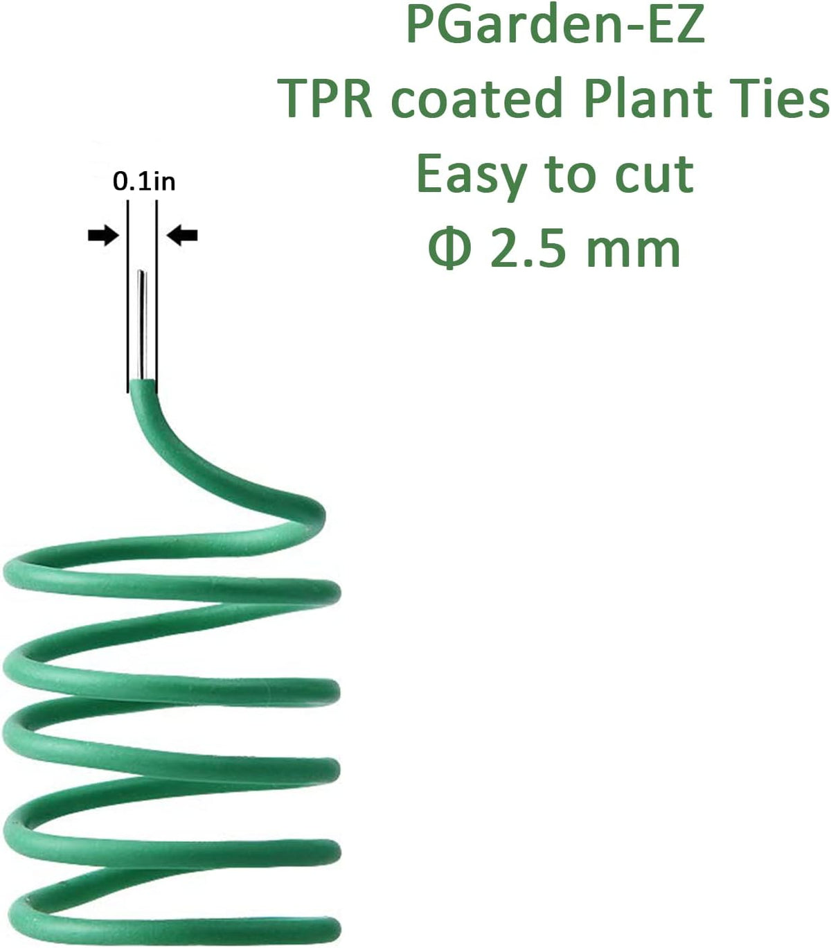 Plant Ties - 32.8ft Soft Twist Ties Green TPR Garden Ties Supply, for Supporting Plants Tomatoes