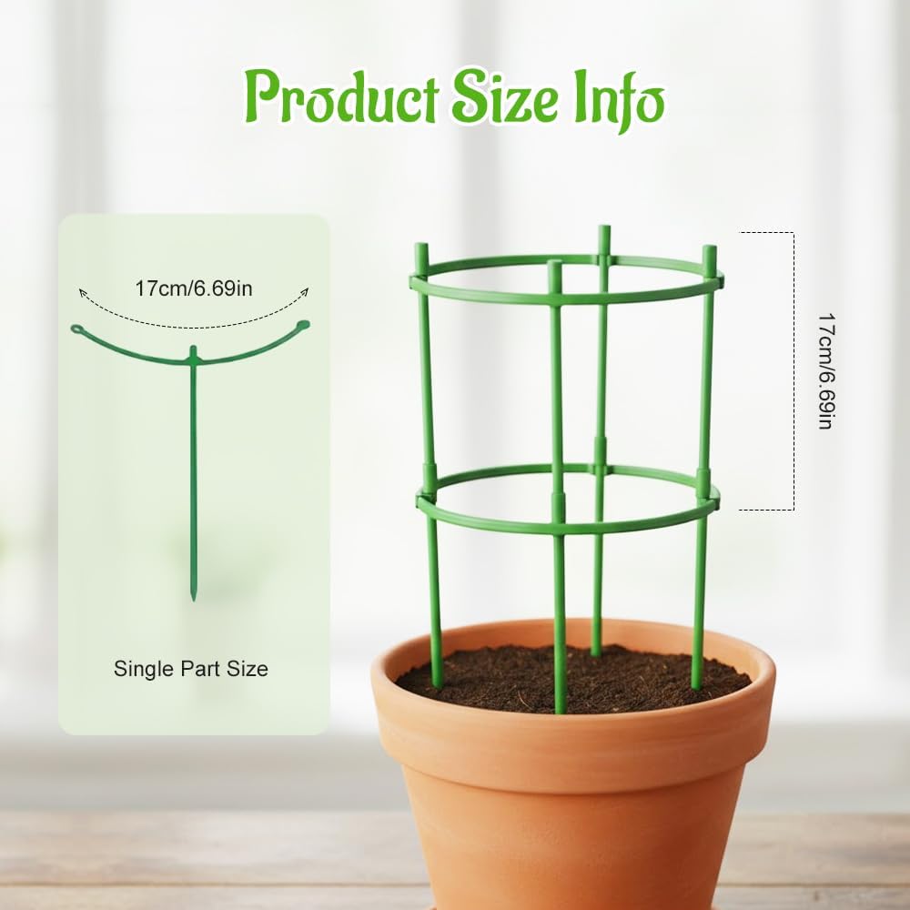 Plant Support Stakes, 2025 Upgraded Tomato Cages for Garden, Garden Flower Stakes, Round Plants