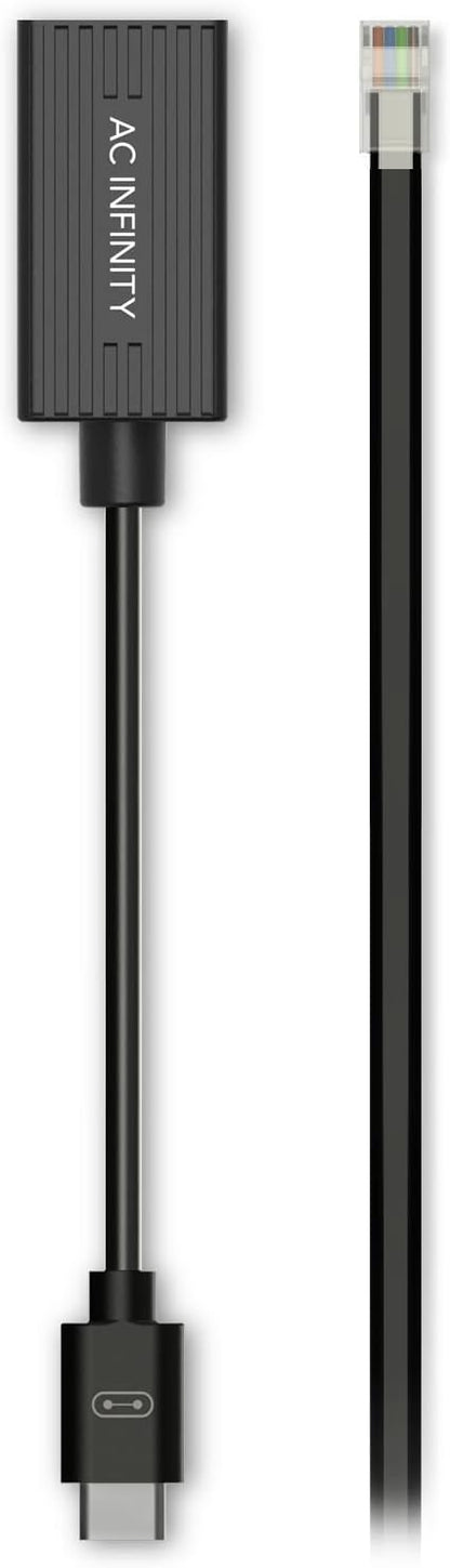 AC Infinity RJ11/12 to UIS Port Type-A Adapter Dongle, Conversion Cable Cord with Extension Cable