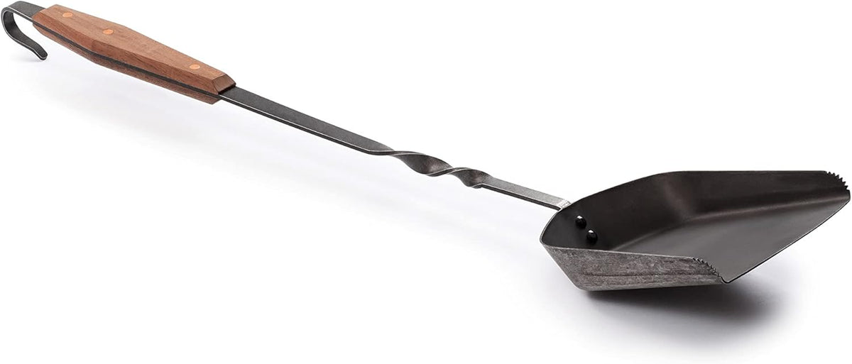 Barebones Cowboy Grill Coal Shovel - Durable Stainless Steel Ash Shovel with Walnut Handle for Fire