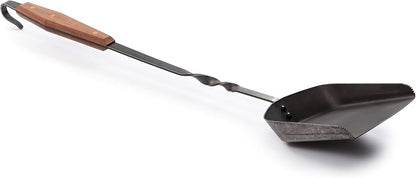 Barebones Cowboy Grill Coal Shovel - Durable Stainless Steel Ash Shovel with Walnut Handle for Fire