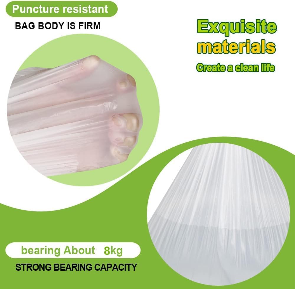 SWIHELP Medium Garbage Bags 8 Gallon /30 Liter Trash Bags Wastebasket Bin Liners Plastic Trash Bags