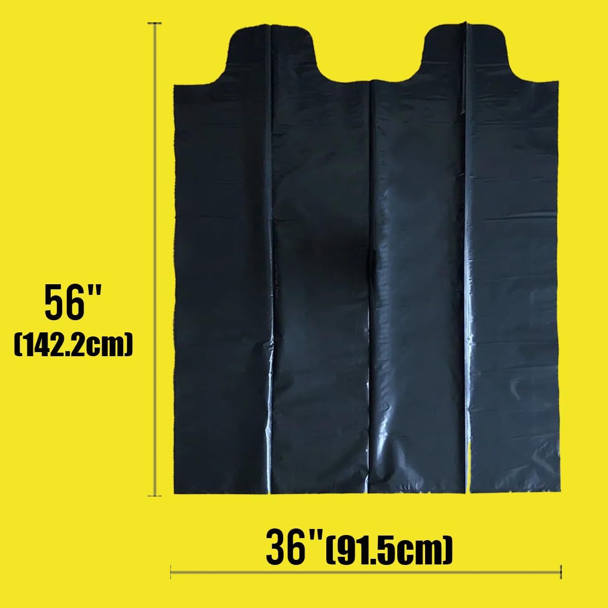 Contractor Heavy Duty Trash Bags 55 Gallon | 26 Count | 2 MIL | 36" X 56" | Large Black Flap Tie