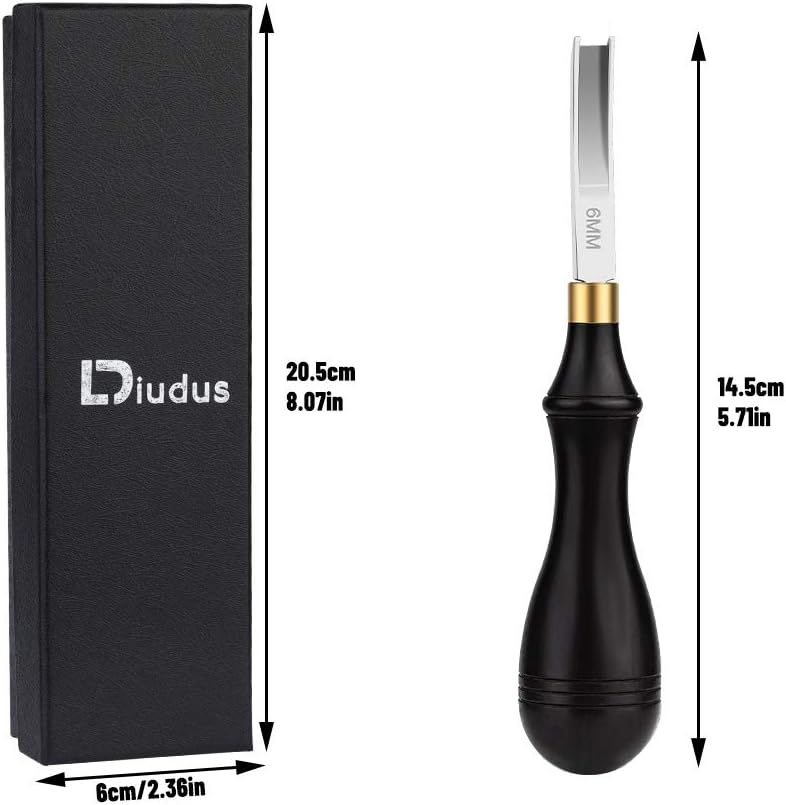 Leather Edge Beveler Tool, French Skiver, 6mm Wide Mouth Leather Edge Trimmer Skiving Crafting