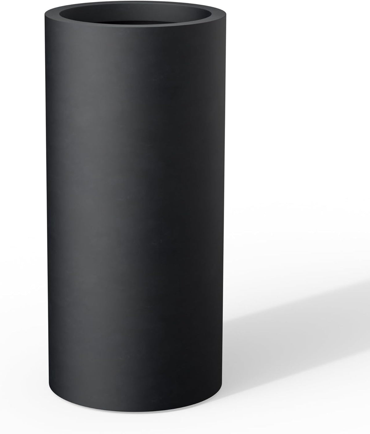 Kante 23.6 Inch Tall Cylindrical Planter, Large Round Plant Pots with Drainage Hole, Made with