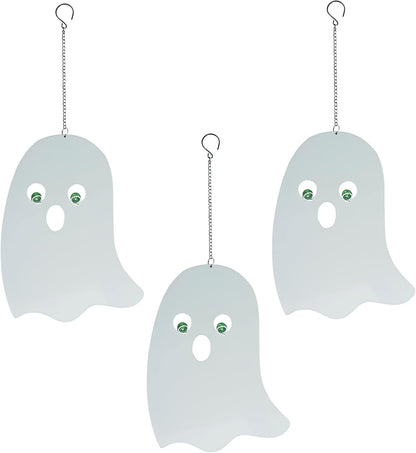 WAIU Outdoor Metal Hanging Ghosts, Halloween Decoration, Glow-in-The-Dark Ghosts, Silhouette