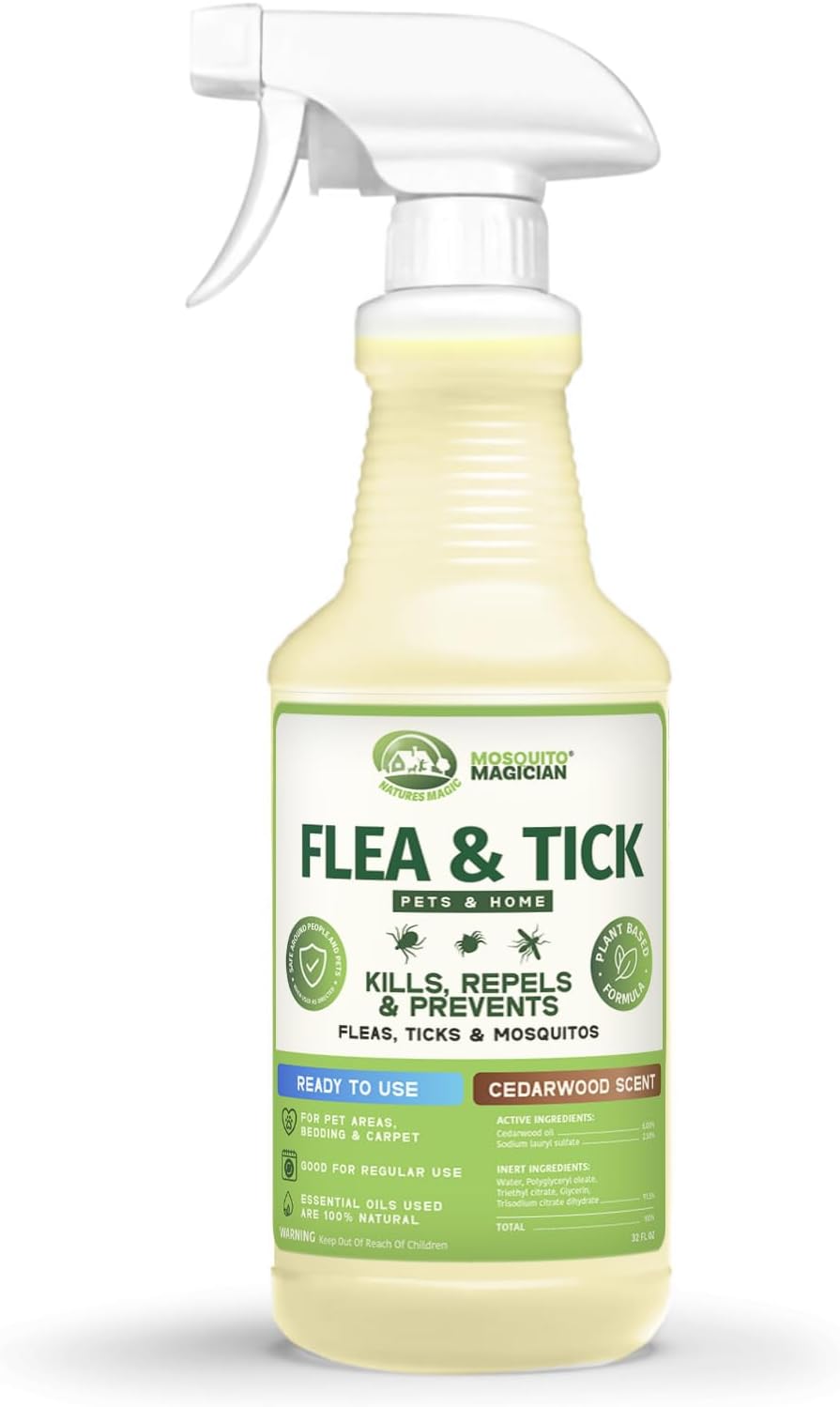 Mosquito Magician Indoor and Outdoor Spray - Use for Carpet, Furniture, Bedding, Couches & Pets