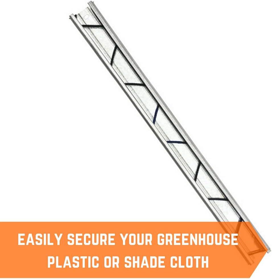 Farm Plastic Supply - Spring Wire & Lock Channel - (10 Pack) - Steel 6.5 ft Spring Lock Track &