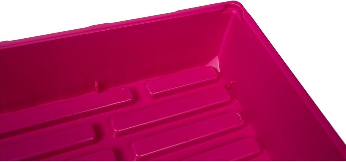 SUNPACK 10" x 20" Mega Plastic Seed Starting Tray, Magenta, 2.5" (Pack of 30) - No Drainage Holes