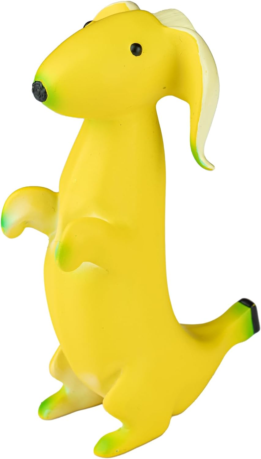 WELLMILLER Banana Dog Statue Garden Statues Cute Dog Resin Art Collectible Figurines,Home/Office
