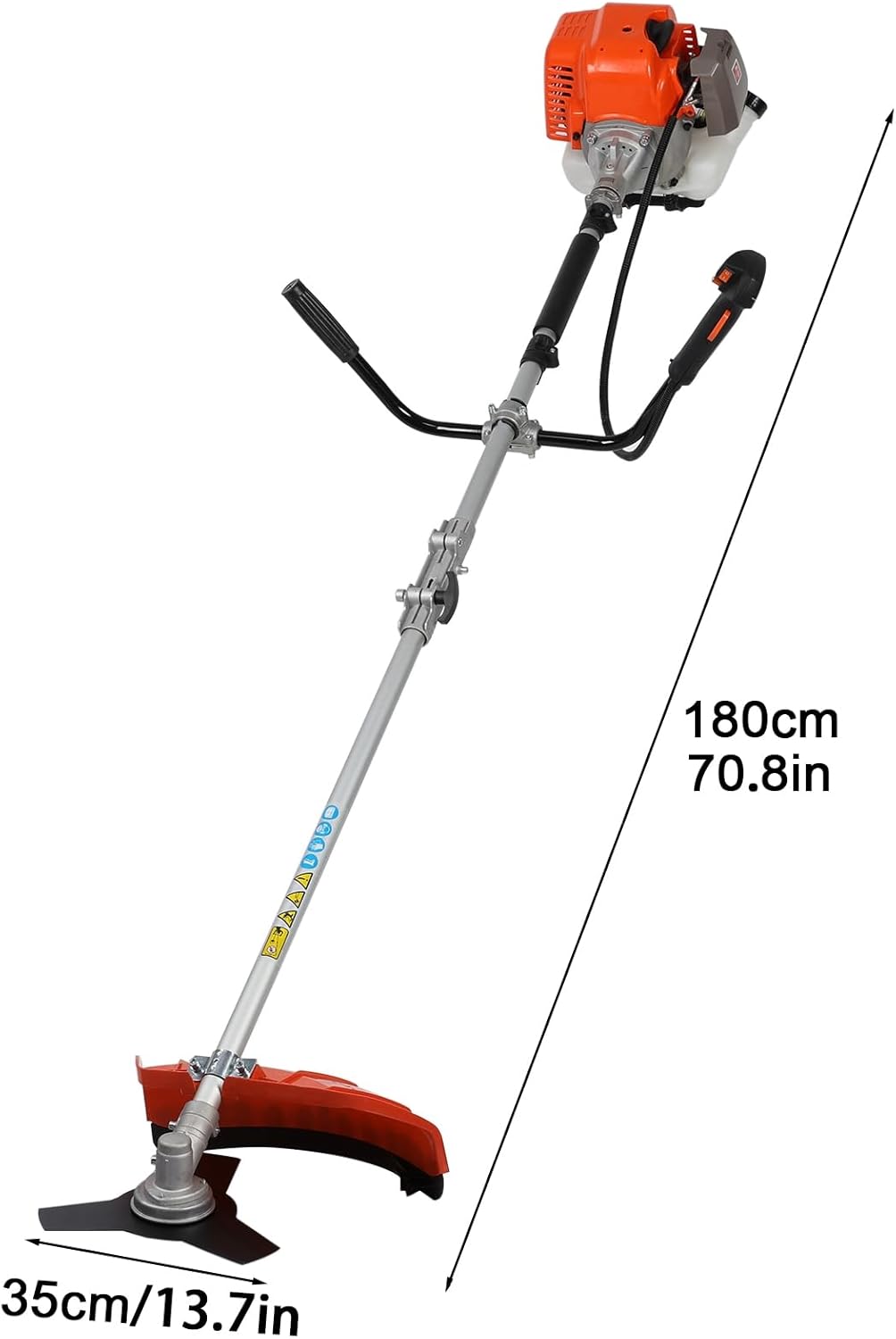 Lawn Mower, 52CC Gas Weed Trimmer, Cordless Hedge Trimmer, 2-Stroke Brush Cutter, Handheld Weed