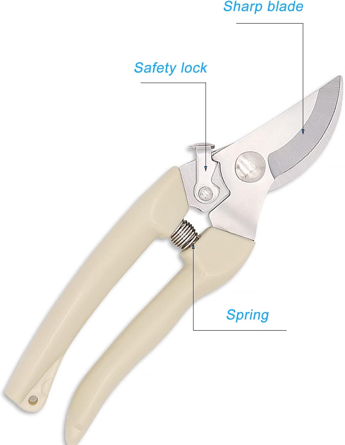 Curve Gardening Scissor with Sharp Stainless Steel Blade Garden Shears for Cutting Flowers Trimming