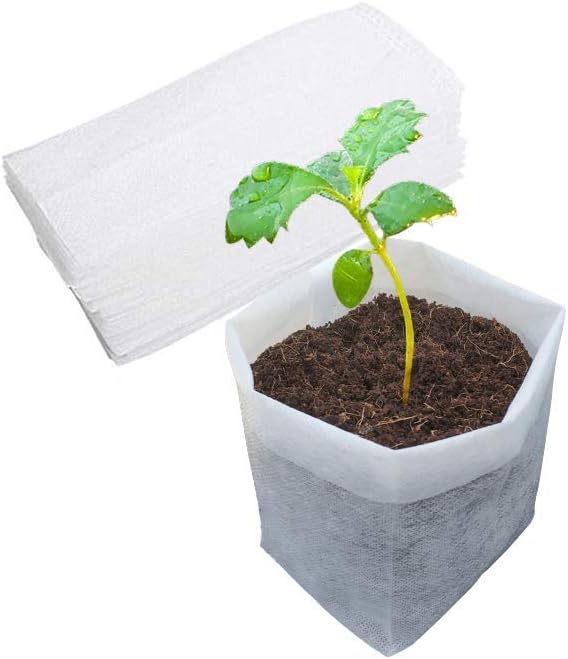 Belit 50 Pcs Non-Woven Plant Nursery Bags, Seedling Pots Container for Vegetable, Flower, Starting